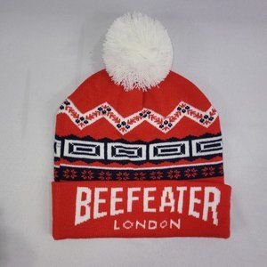 Beefeater London Gin Toque Beanie Winter Knit Hat Pompom